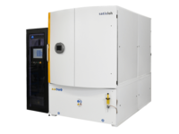 Large semiconductor processing system with enclosed chamber and side control panel featuring display screen.