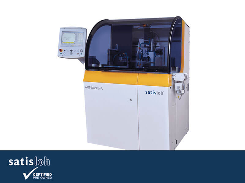 Automated laboratory analysis machine with control panel and enclosed workspace