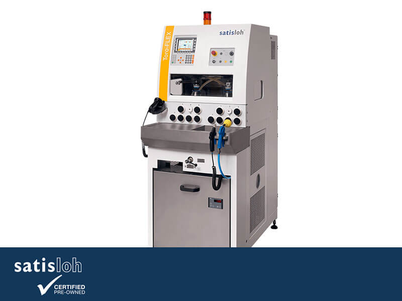 Industrial testing equipment with control panel, gauges, and safety features