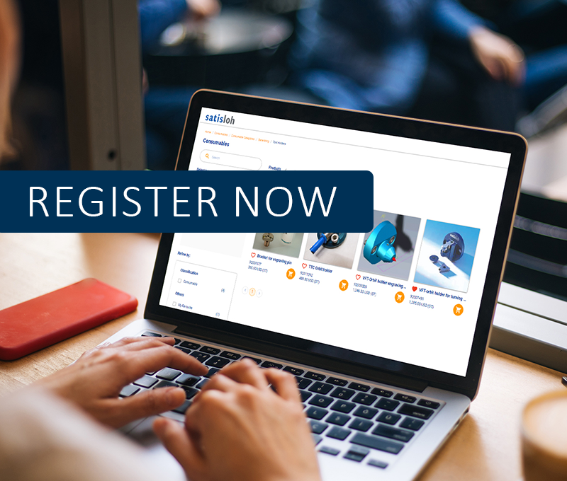 Person using laptop with website on screen and overlay text 'Register Now